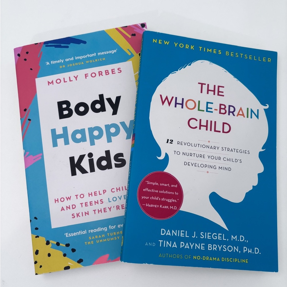 Body Happy Kids, The Whole-Brain Child Bundle of 2 Nurture Parenting Help Books